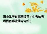 初中體考有哪些項目（中考體考項目有哪些簡介介紹）