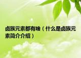 鹵族元素都有啥（什么是鹵族元素簡介介紹）