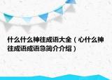 什么什么神往成語(yǔ)大全（心什么神往成語(yǔ)成語(yǔ)急簡(jiǎn)介介紹）