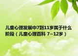 兒童心理發(fā)展中7到11歲屬于什么階段（兒童心理百科 7~12歲）