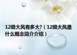 12級(jí)大風(fēng)有多大?（12級(jí)大風(fēng)是什么概念簡(jiǎn)介介紹）