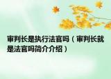 審判長(zhǎng)是執(zhí)行法官嗎（審判長(zhǎng)就是法官嗎簡(jiǎn)介介紹）