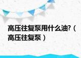 高壓往復(fù)泵用什么油?（高壓往復(fù)泵）