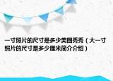 一寸照片的尺寸是多少美圖秀秀（大一寸照片的尺寸是多少厘米簡介介紹）