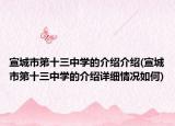 宣城市第十三中學(xué)的介紹介紹(宣城市第十三中學(xué)的介紹詳細(xì)情況如何)