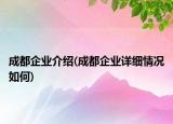 成都企業(yè)介紹(成都企業(yè)詳細(xì)情況如何)