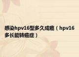 感染hpv16型多久成癌（hpv16多長能轉(zhuǎn)癌癥）