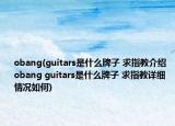 obang(guitars是什么牌子 求指教介紹 obang guitars是什么牌子 求指教詳細(xì)情況如何)