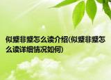 似蹙非蹙怎么讀介紹(似蹙非蹙怎么讀詳細(xì)情況如何)