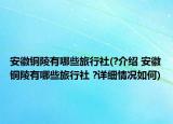 安徽銅陵有哪些旅行社(?介紹 安徽銅陵有哪些旅行社 ?詳細情況如何)