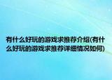 有什么好玩的游戲求推薦介紹(有什么好玩的游戲求推薦詳細情況如何)