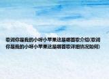 歌詞你是我的小呀小蘋果這是哪首歌介紹(歌詞你是我的小呀小蘋果這是哪首歌詳細情況如何)