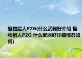 怪物獵人P2G(什么武器好介紹 怪物獵人P2G 什么武器好詳細情況如何)