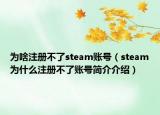 為啥注冊(cè)不了steam賬號(hào)（steam為什么注冊(cè)不了賬號(hào)簡(jiǎn)介介紹）