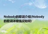 Nobody的歌詞介紹(Nobody的歌詞詳細(xì)情況如何)