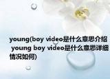 young(boy video是什么意思介紹 young boy video是什么意思詳細情況如何)