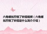 六角螺絲擰圓了妙招視頻（六角螺絲擰圓了妙招是什么簡介介紹）