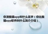 你演我猜app叫什么名字（你比我猜app軟件叫什么簡(jiǎn)介介紹）