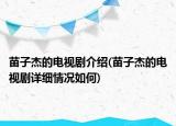 苗子杰的電視劇介紹(苗子杰的電視劇詳細情況如何)
