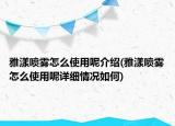 雅漾噴霧怎么使用呢介紹(雅漾噴霧怎么使用呢詳細情況如何)