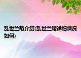亂世蘭陵介紹(亂世蘭陵詳細情況如何)
