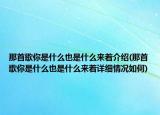 那首歌你是什么也是什么來(lái)著介紹(那首歌你是什么也是什么來(lái)著詳細(xì)情況如何)