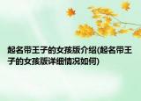 起名帶王子的女孩版介紹(起名帶王子的女孩版詳細情況如何)