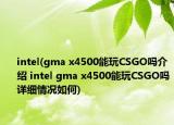 intel(gma x4500能玩CSGO嗎介紹 intel gma x4500能玩CSGO嗎詳細(xì)情況如何)