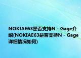 NOKIAE63是否支持N－Gage介紹(NOKIAE63是否支持N－Gage詳細(xì)情況如何)