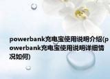 powerbank充電寶使用說(shuō)明介紹(powerbank充電寶使用說(shuō)明詳細(xì)情況如何)