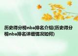 歷史得分榜nba排名介紹(歷史得分榜nba排名詳細(xì)情況如何)