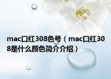 mac口紅308色號(hào)（mac口紅308是什么顏色簡(jiǎn)介介紹）