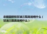 總膽固醇和甘油三酯高說明什么（甘油三酯高說明什么）