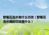 野菊花泡水有什么功效（野菊花泡水喝的功效是什么）