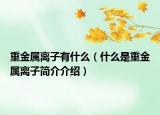 重金屬離子有什么（什么是重金屬離子簡介介紹）