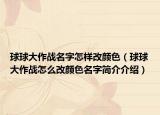 球球大作戰(zhàn)名字怎樣改顏色（球球大作戰(zhàn)怎么改顏色名字簡介介紹）