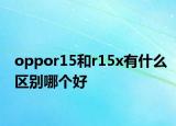 oppor15和r15x有什么區(qū)別哪個好