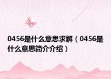 0456是什么意思求解（0456是什么意思簡介介紹）