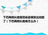 下巴兩側(cè)長(zhǎng)疙瘩到底是哪里出問題了（下巴兩側(cè)長(zhǎng)疙瘩怎么辦）