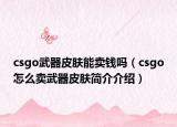 csgo武器皮膚能賣錢嗎（csgo怎么賣武器皮膚簡介介紹）