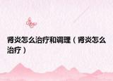 腎炎怎么治療和調(diào)理（腎炎怎么治療）