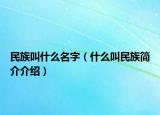 民族叫什么名字（什么叫民族簡介介紹）