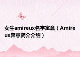 女生amireux名字寓意（Amireux寓意簡介介紹）