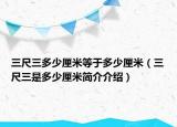 三尺三多少厘米等于多少厘米（三尺三是多少厘米簡介介紹）