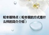 蛇冬眠特點(diǎn)（蛇冬眠的方式是什么樣的簡(jiǎn)介介紹）