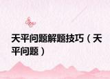 天平問題解題技巧（天平問題）