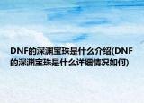 DNF的深淵寶珠是什么介紹(DNF的深淵寶珠是什么詳細(xì)情況如何)