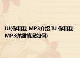 IU(你和我 MP3介紹 IU 你和我 MP3詳細(xì)情況如何)