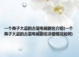 一個(gè)燕子大盜的古裝電視劇名介紹(一個(gè)燕子大盜的古裝電視劇名詳細(xì)情況如何)