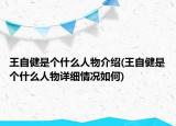 王自健是個(gè)什么人物介紹(王自健是個(gè)什么人物詳細(xì)情況如何)